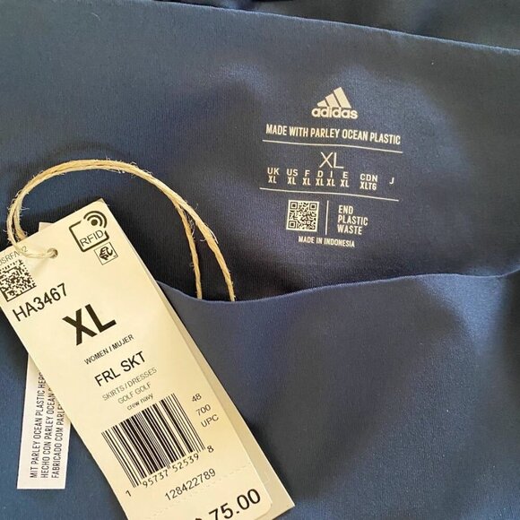 Adidas Frill Skort Golf and Tennis Skirt  Navy Blue Size XL - Picture 9 of 9